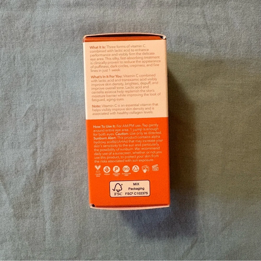 NEW Dr Dennis Gross Vitamin C Lactic Firm & Bright Eye Treatment 0.5oz/15ml